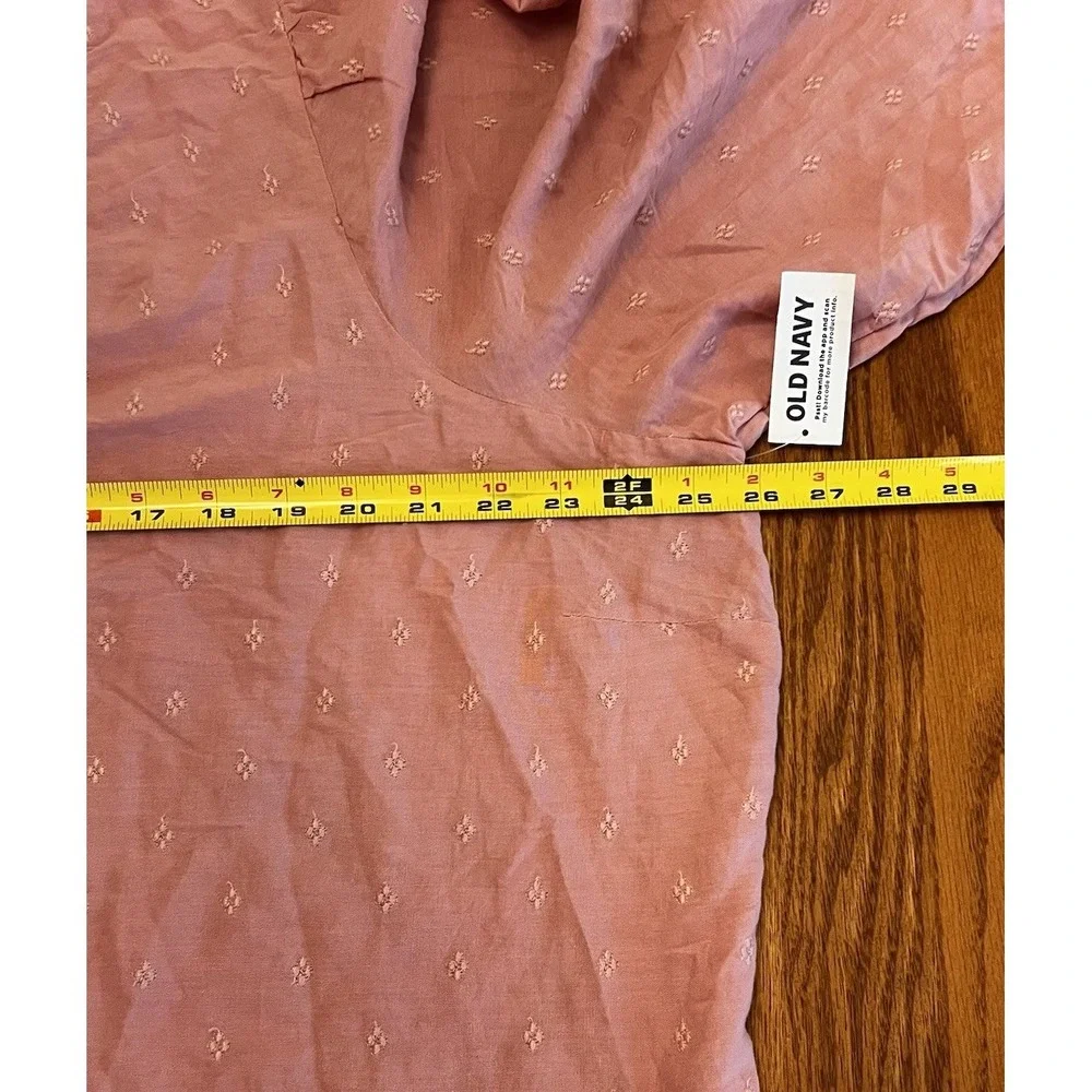 Old Navy Women's 2XL Puffed Long Sleeves NWT Top Blouse‎ Salmon Boho